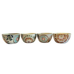 4PC 6” Zinnia by Home Soup/Cereal Stoneware Bowl
